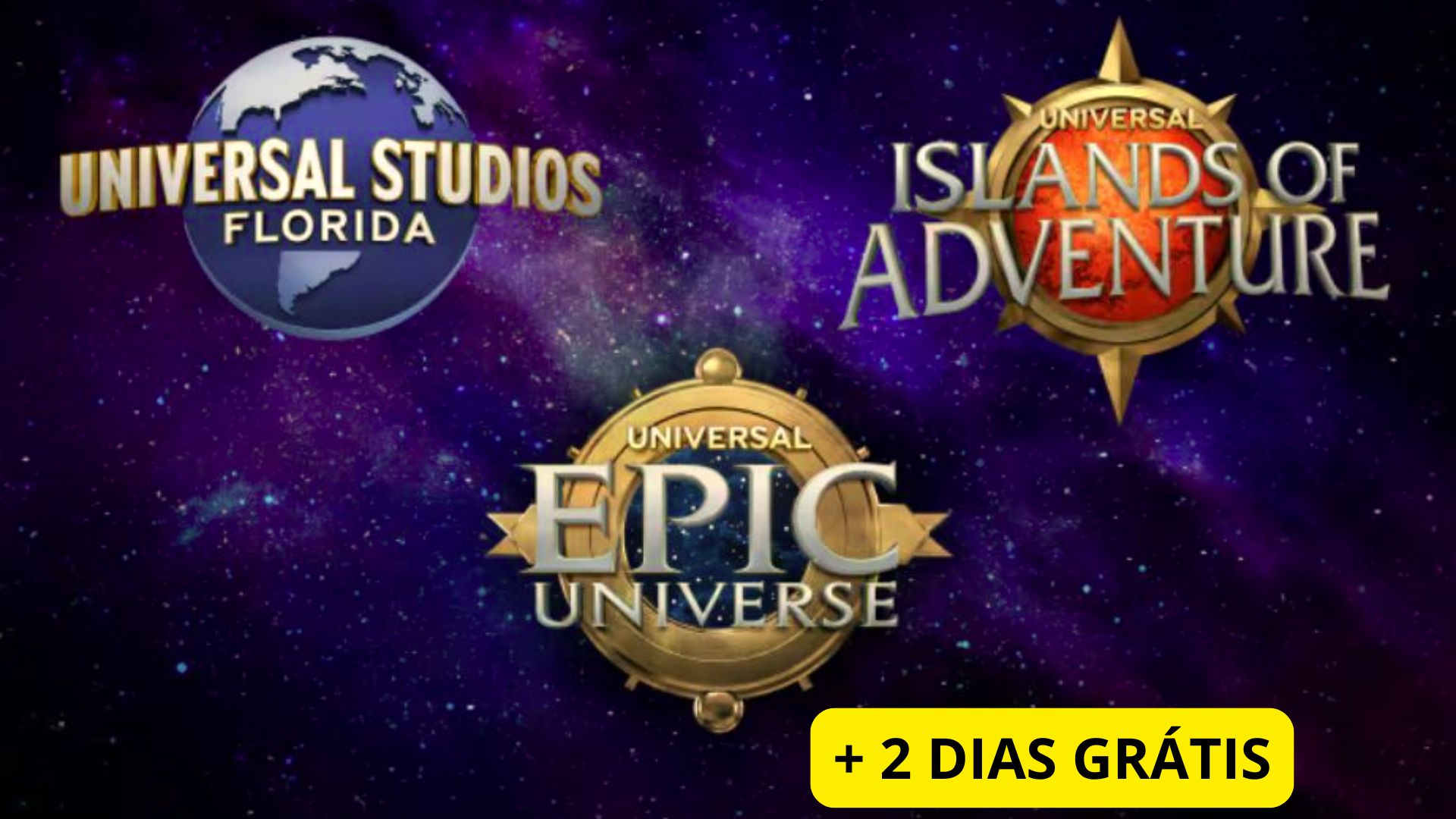 Universal - 3 dias Park to Park + 2 Dias Grátis